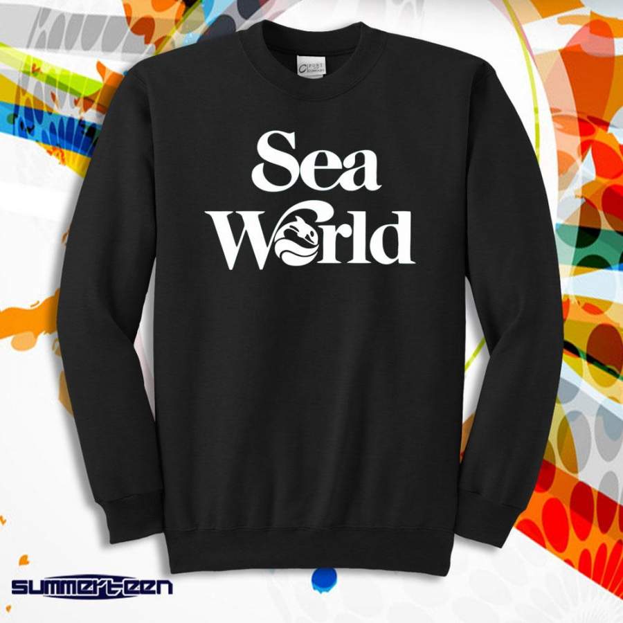 Classic Retro Sea World Ohio Theme Park Orca Whale Men’S Sweatshirt T-Shirt