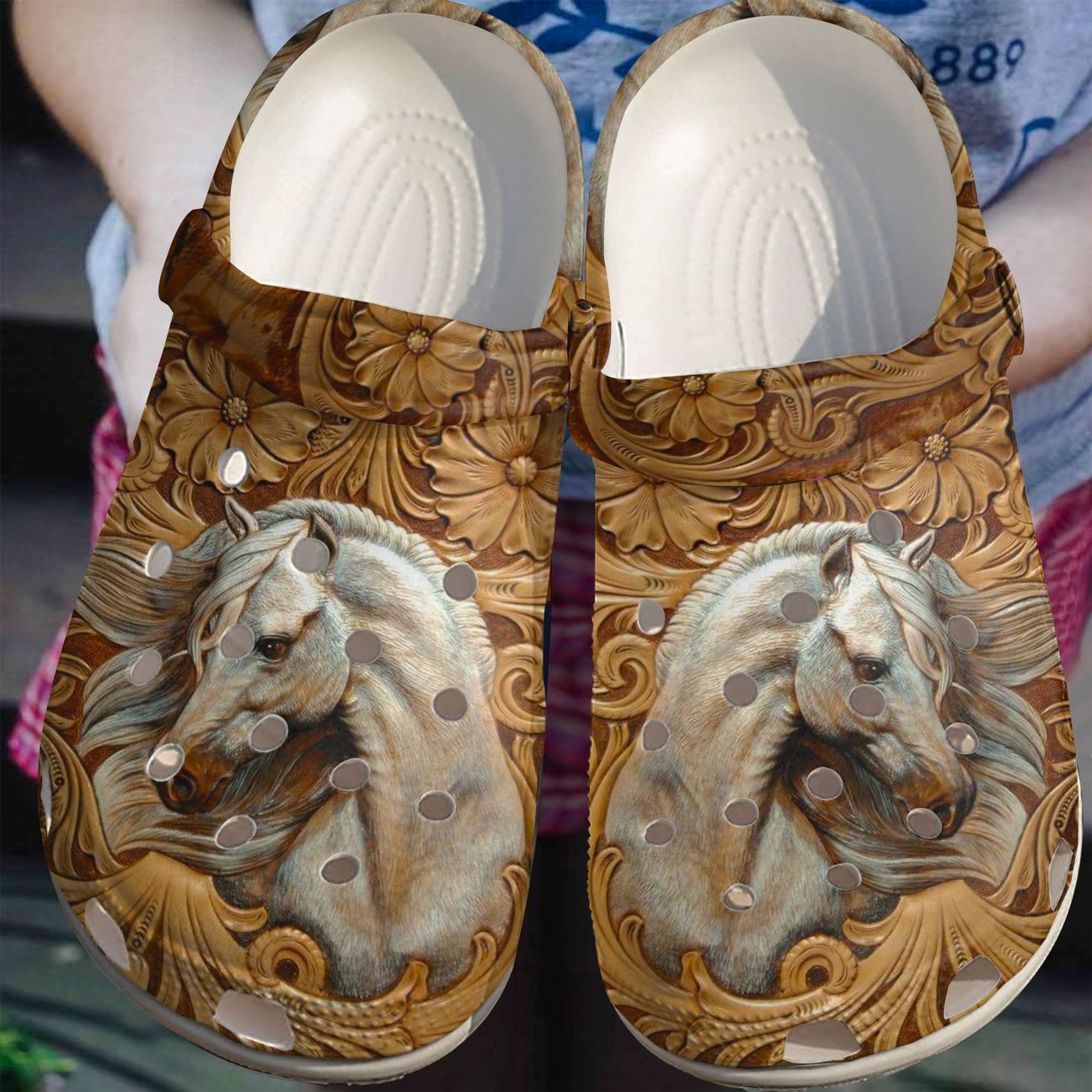 Horse Personalize Clog, Custom Name, Text, Fashion Style For Women, Men, Kid, Print 3D Handsome Boy