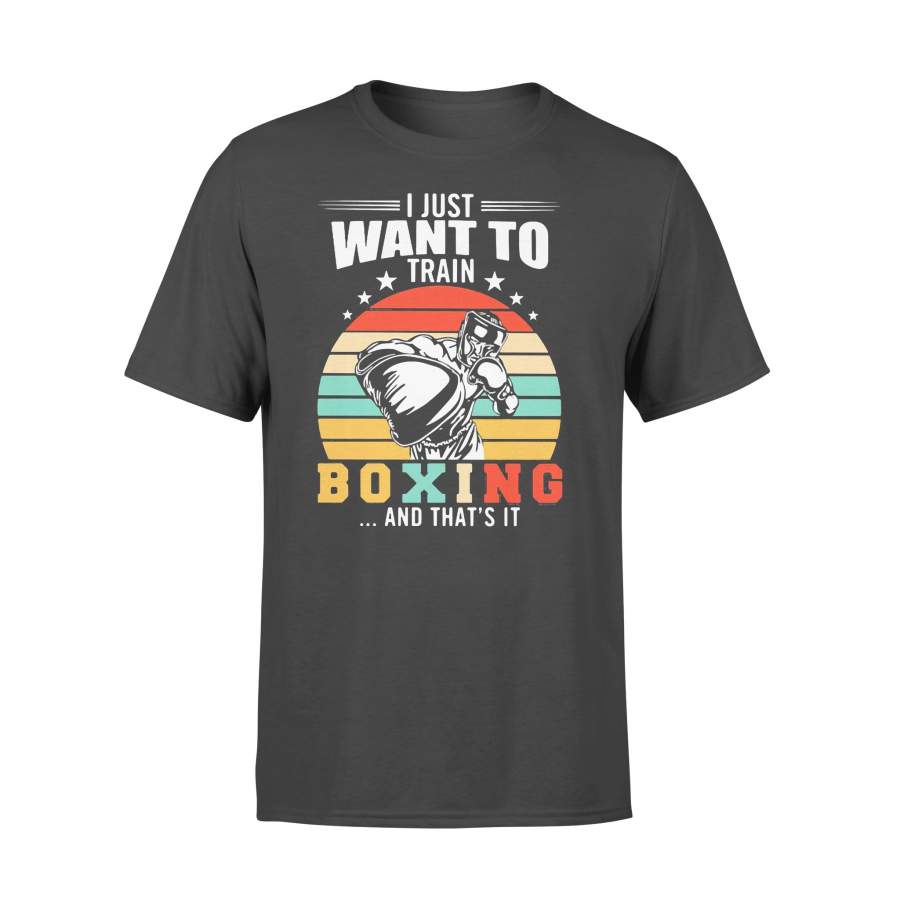 I Just Want To Train Boxing And That’s It Vintage Retro Stars T-shirt