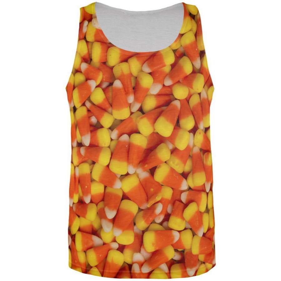 Candy Corn All Over Adult Tank Top