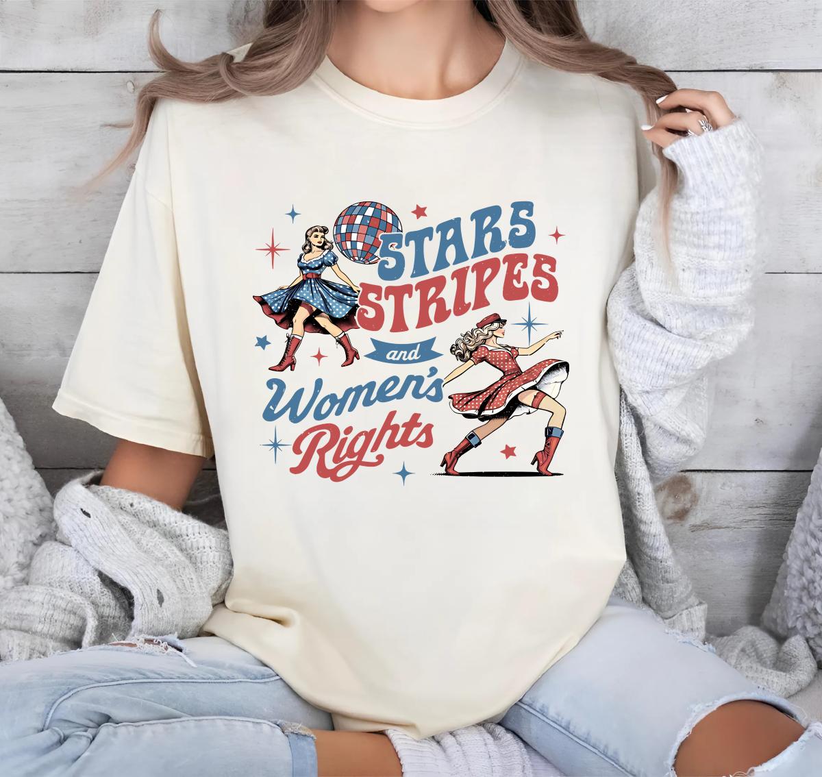 4th of July Feminist T-Shirt, Stars Stripes And Women’s Rights Shirt, Fourth Of July Shirt, Feminist Graphic Tee, Girl Power USA T-Shirt, Patriotic Gift