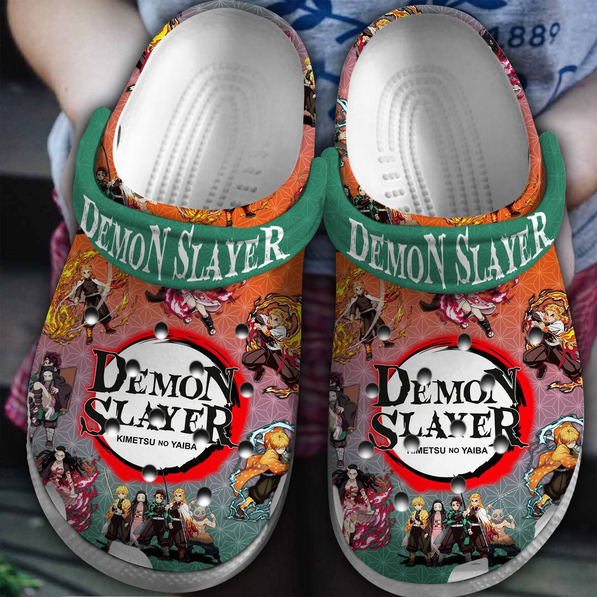 Demon Slayer TV Series Crocs Crocband Clogs Shoes Comfortable For Men Women and Kids