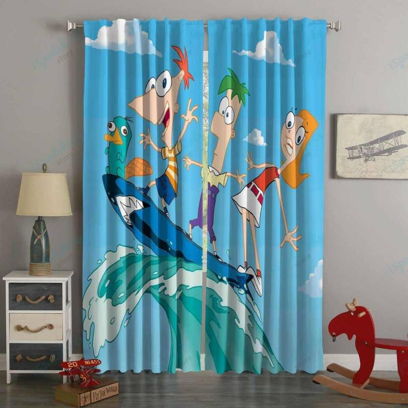 3D Printed Phineas and Ferb Style Custom Living Room Curtains