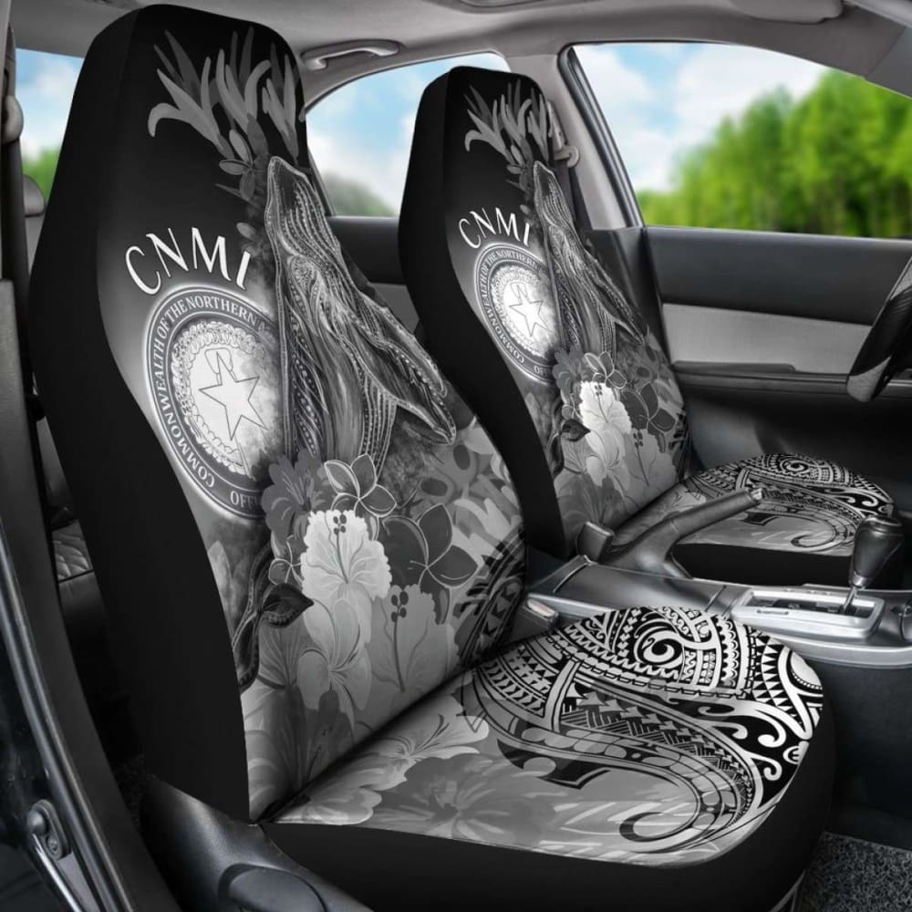 Cnmi Car Seat – Humpback Whale With Tropical Flowers (White) – 102802