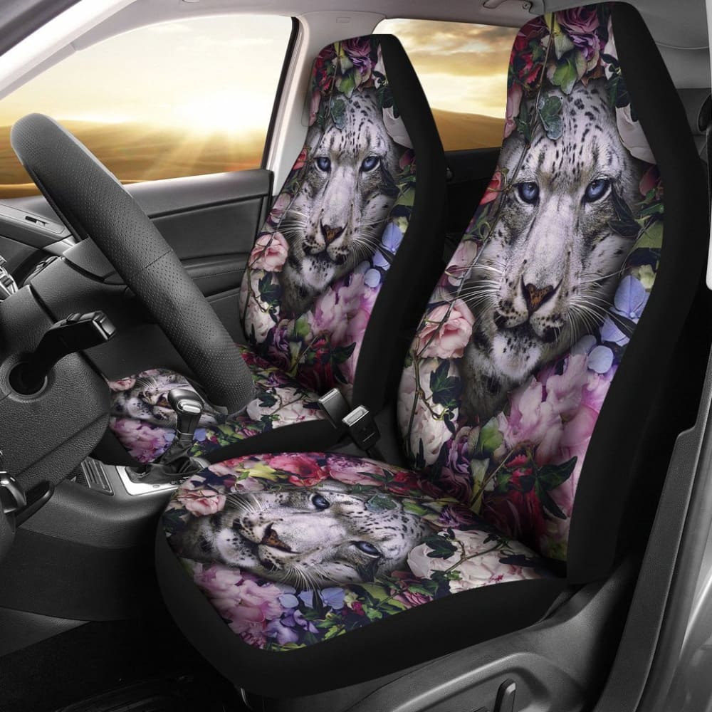 White Tiger Flower Amazing Gift Ideas Car Seat Covers 210101