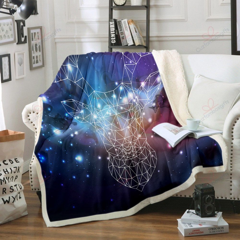 Abstract Polygonal Triangle Animal Deer GS-NT3001 Fleece Blanket