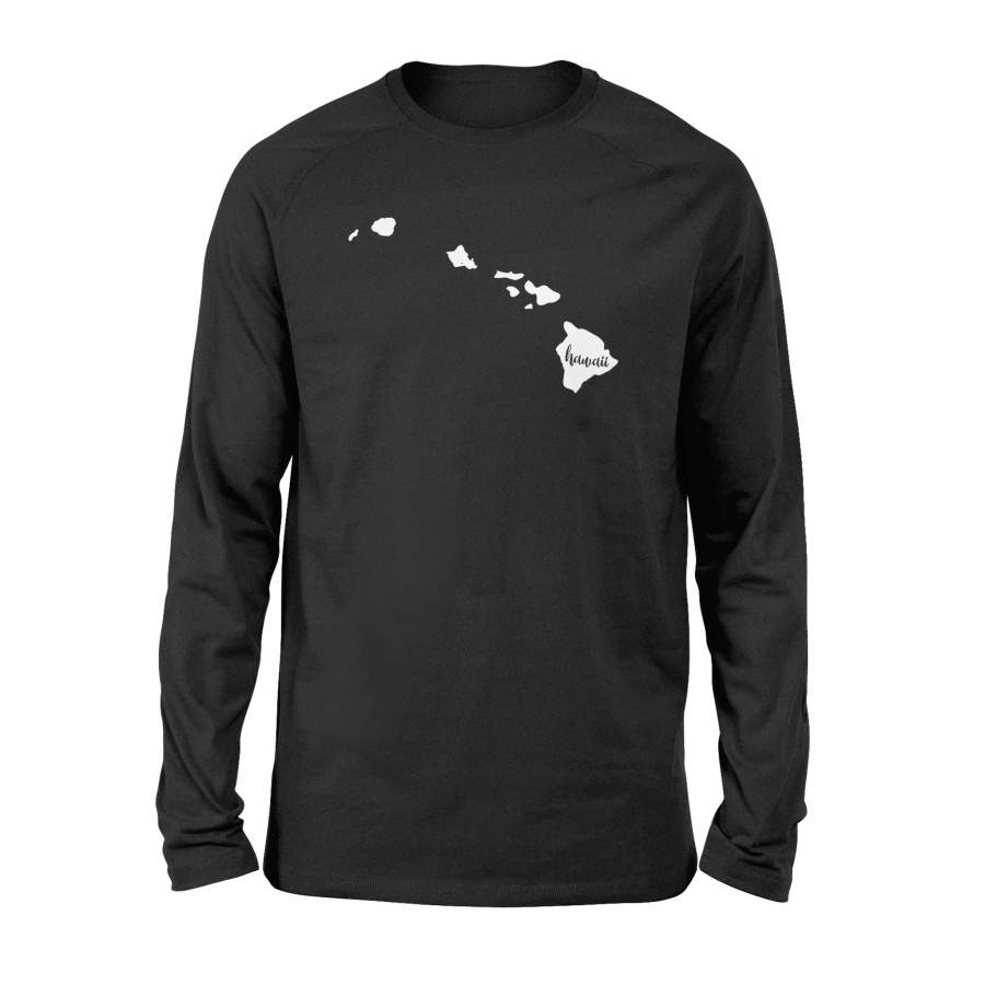 Hawaii Shirt Roots State Map Homegrown Love Pride Long Sleeve T-Shirt
