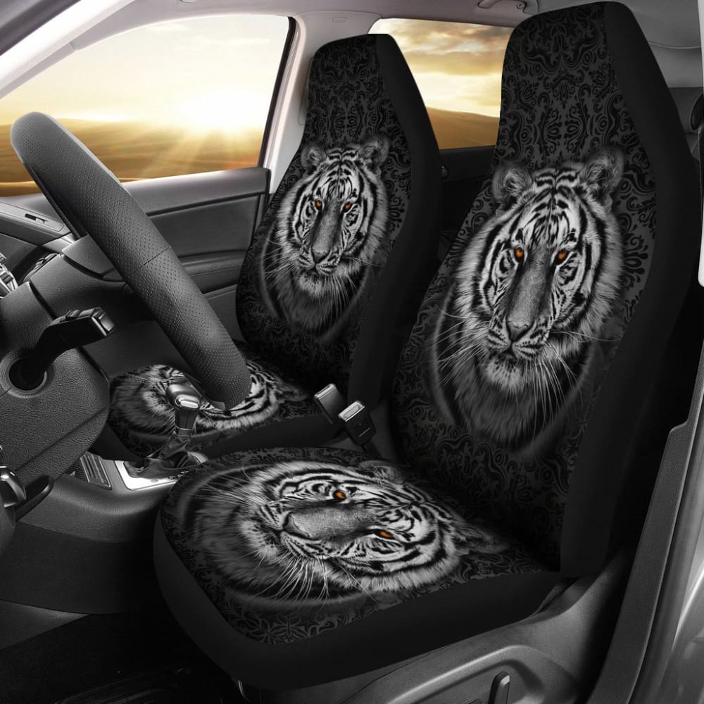 White Tiger Car Seat Covers 211003