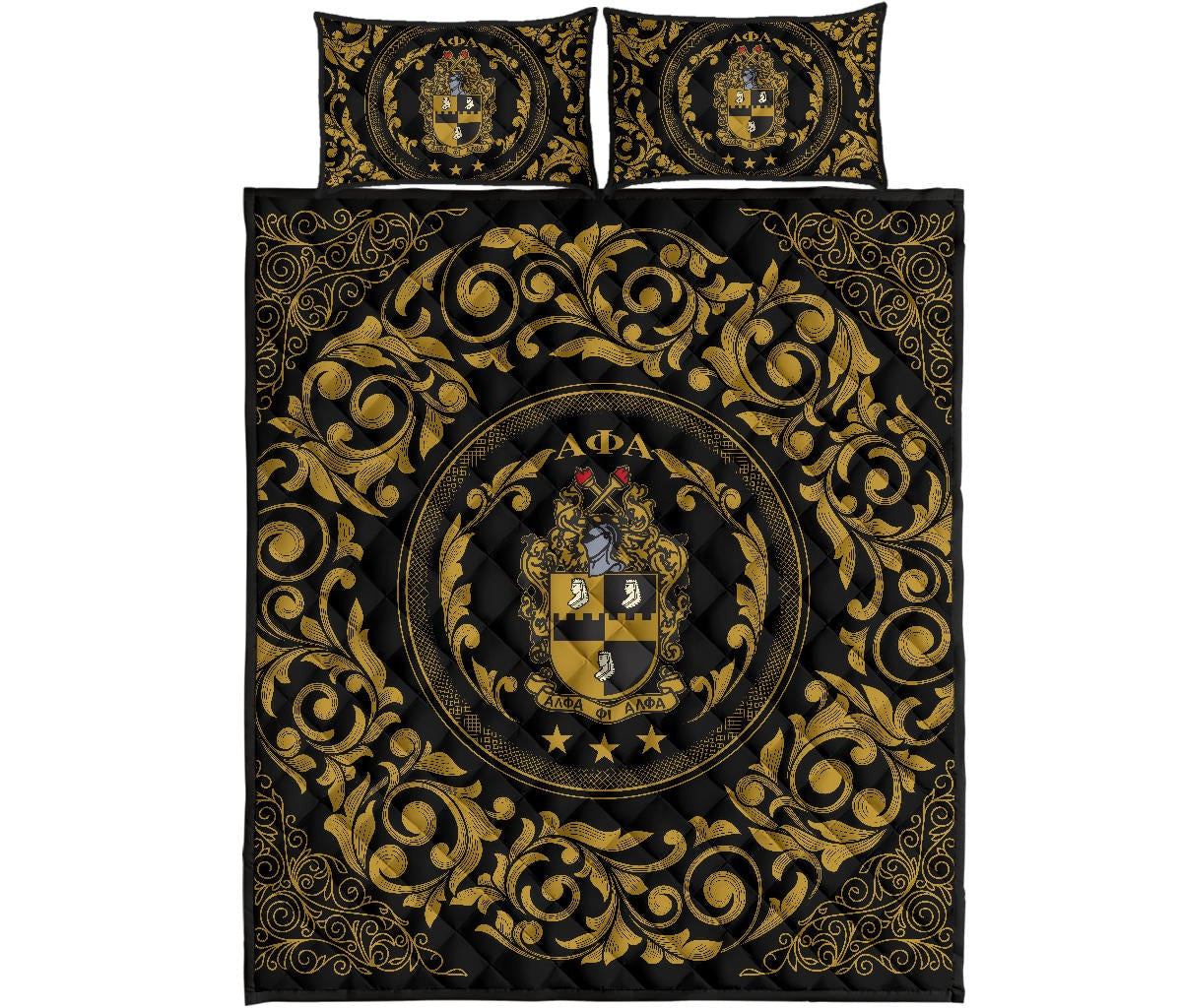 Alpha Phi Alpha Fraternity Quilt Bed Set