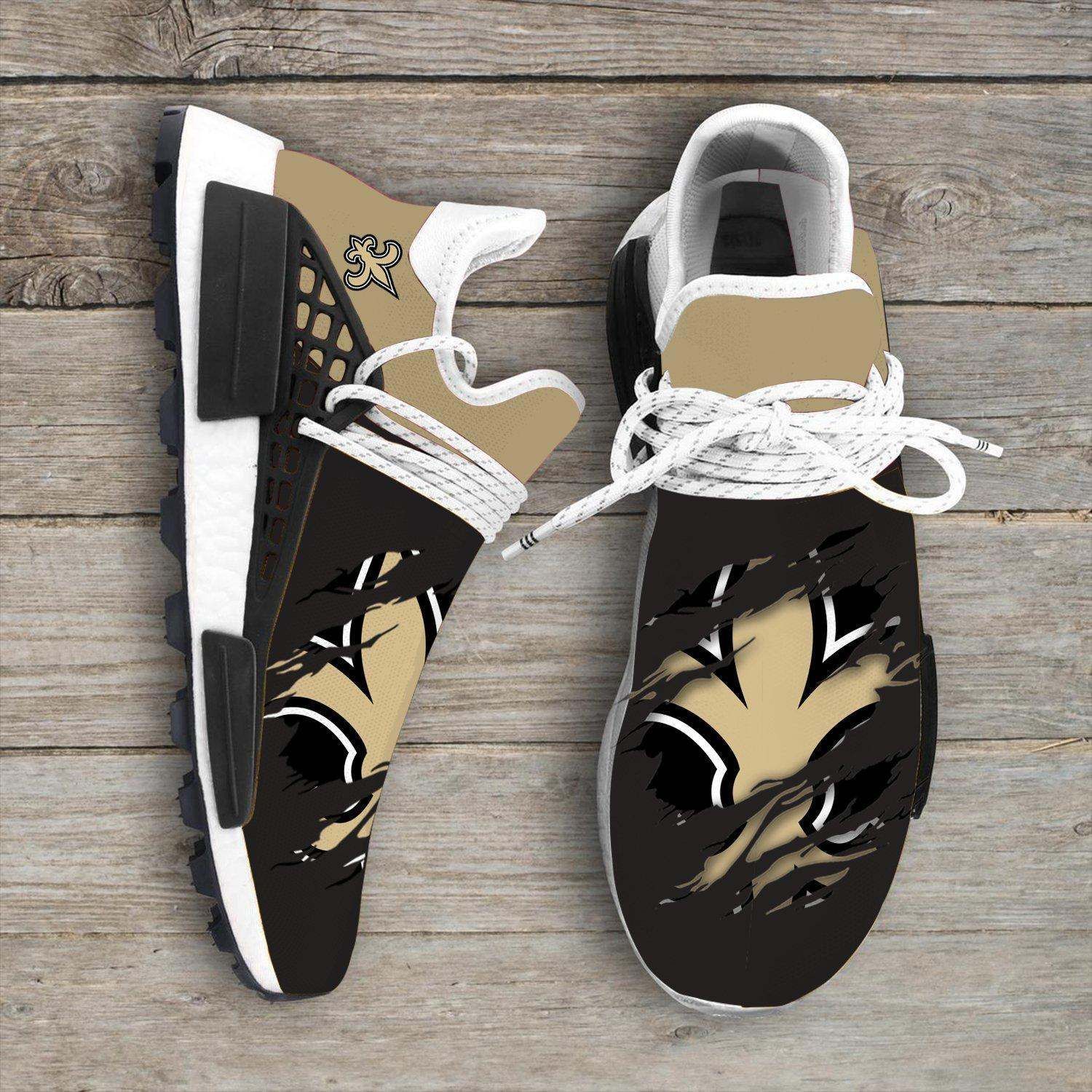 New Orleans Saints Unisex NMD Shoes Football Custom Shoes New Orleans Saints Human Race Sneakers