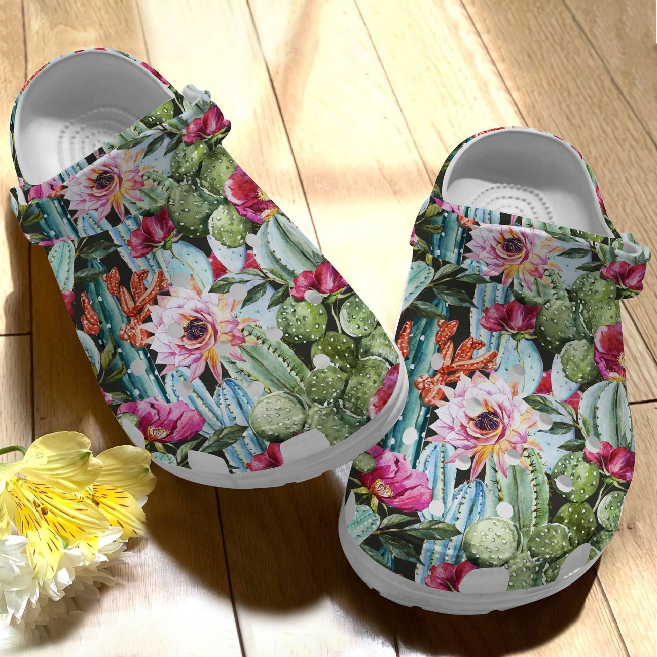 Cactus Personalized Clog, Custom Name, Text Lovely Cacti, Fashion Style For Women, Men, Kid, Print 3D