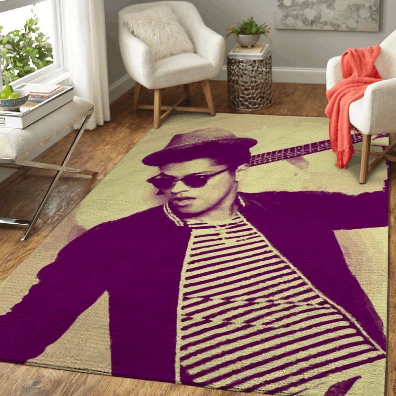 Bruno Mars American Singer Art 2 Area Rug Living Room And Bed Room Rug Christmas Gift Us Decor