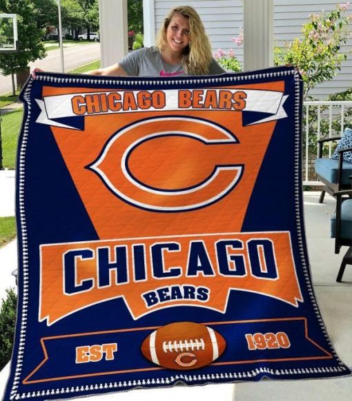 Chicago Bears 3 D Printing Quilt V14 Gift For Fan Football Lovers