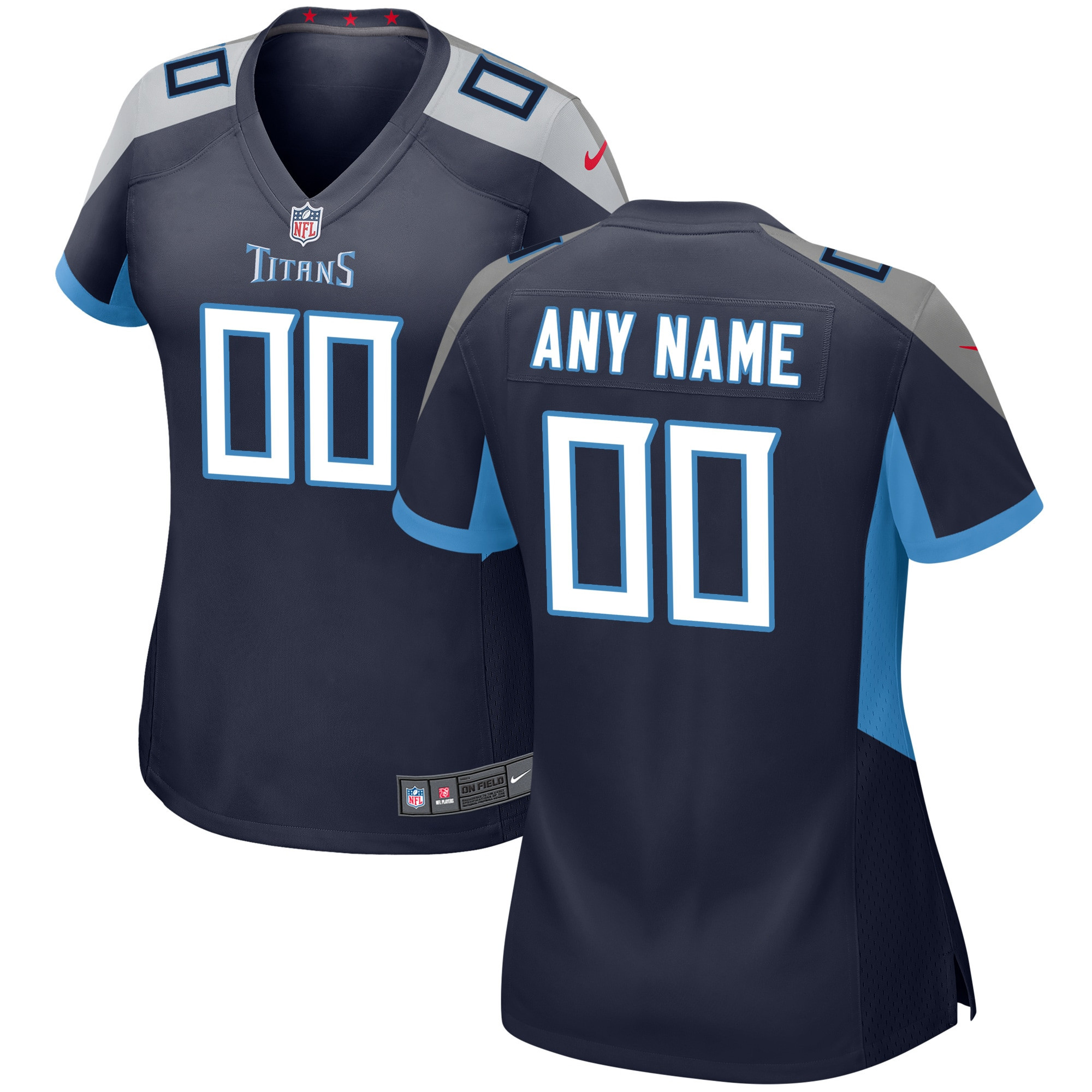 Tennessee Titans Womens Custom Game Jersey – Navy Custom Jerseys NFL