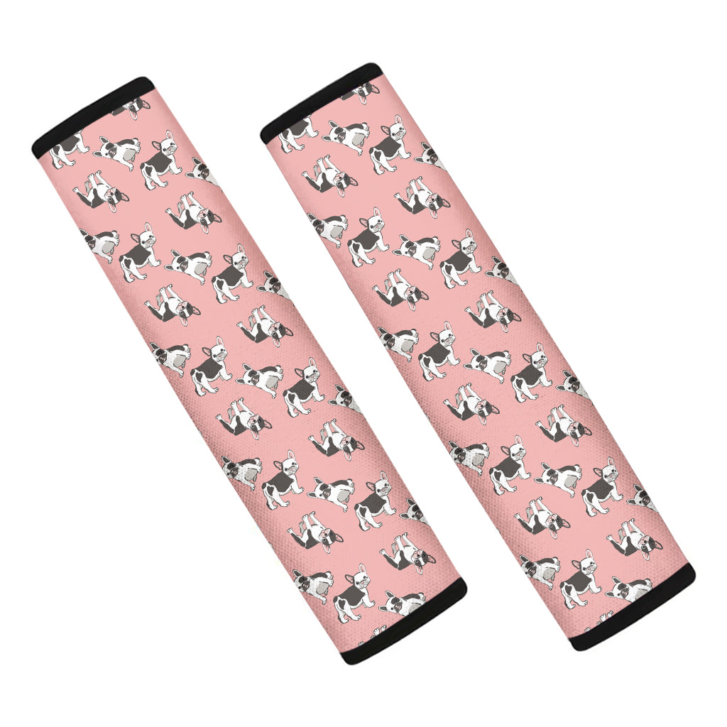 Cute French Bulldog Puppy Pattern Print Car Seat Belt Covers