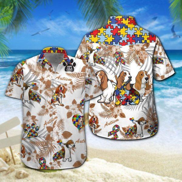 Basset Hound Autism Hawaii Shirts For Men Women Ha44430