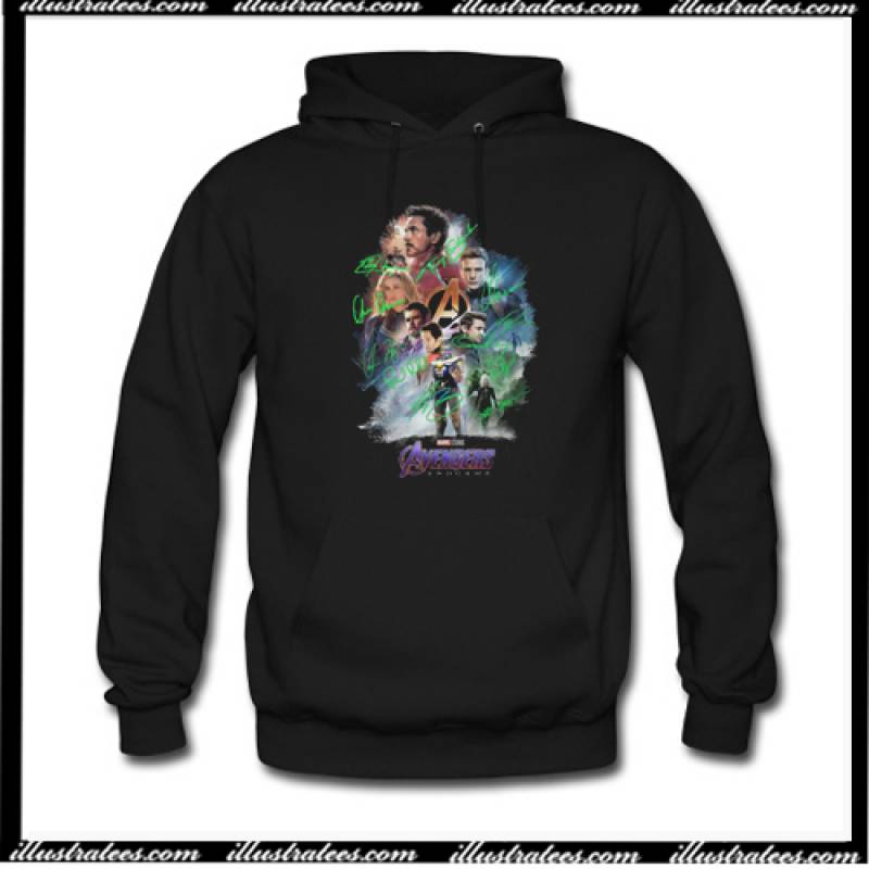 Avenger Endgame Poster Signature Hoodie AI