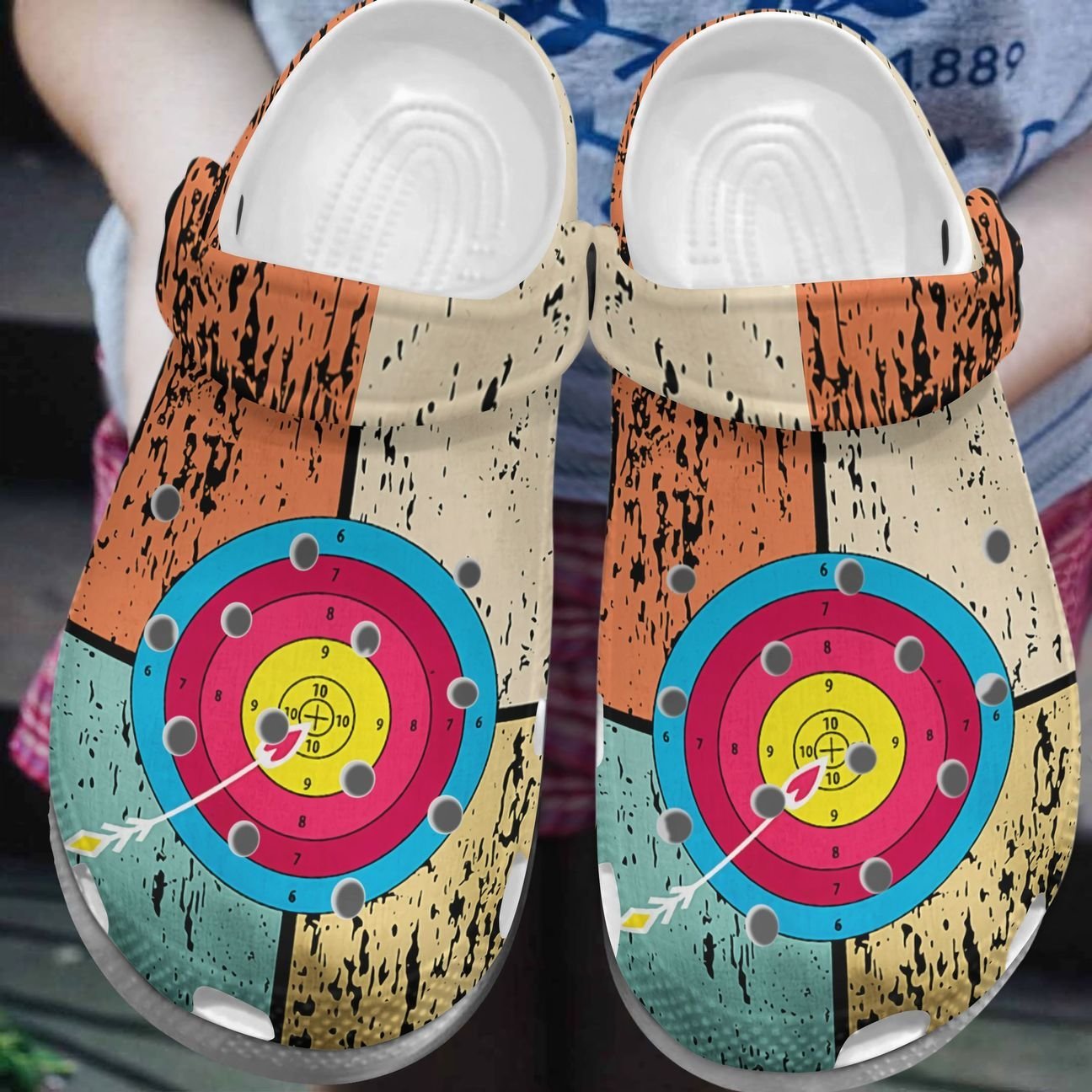 Archery Personalized Clog, Custom Name, Text, Color, Number Fashion Style For Women, Men, Kid, Print 3D Archery