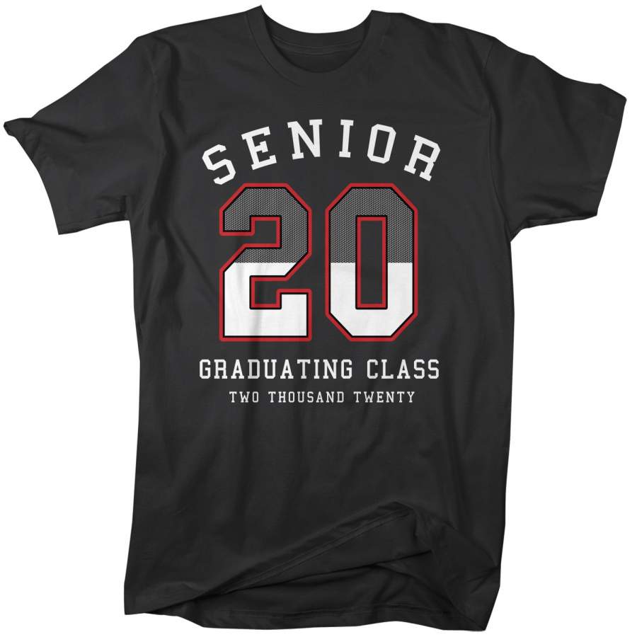 Men’s Senior 2020 T Shirt Athletic Shirt Vintage Senior 2020 Shirts Graduating Class 2020 T-Shirt Grad Gift Idea