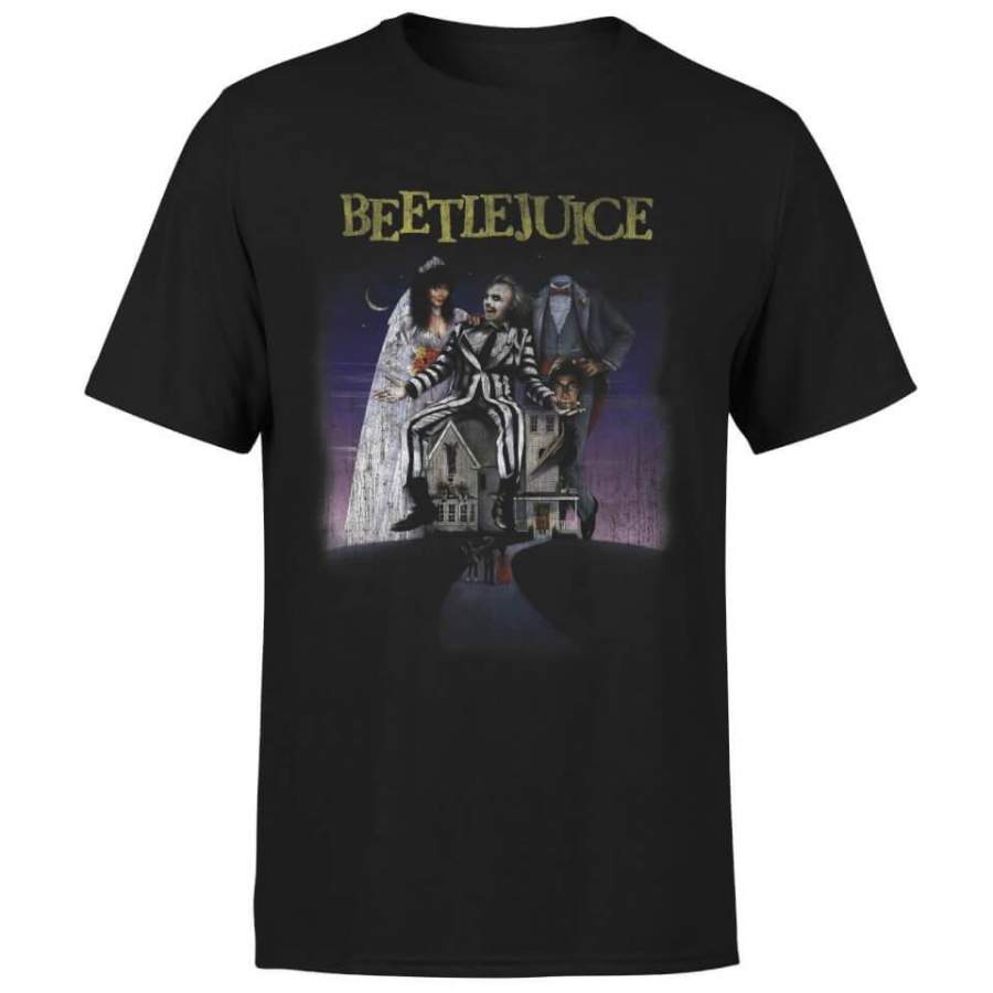 Beetlejuice Distressed Poster T-Shirt – Black