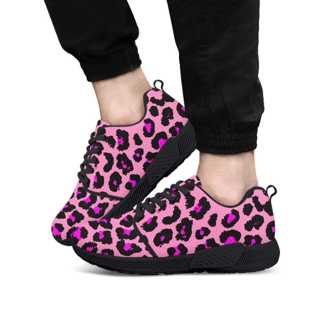 Pink Cheetah Leopard Men’S Athletic Shoes