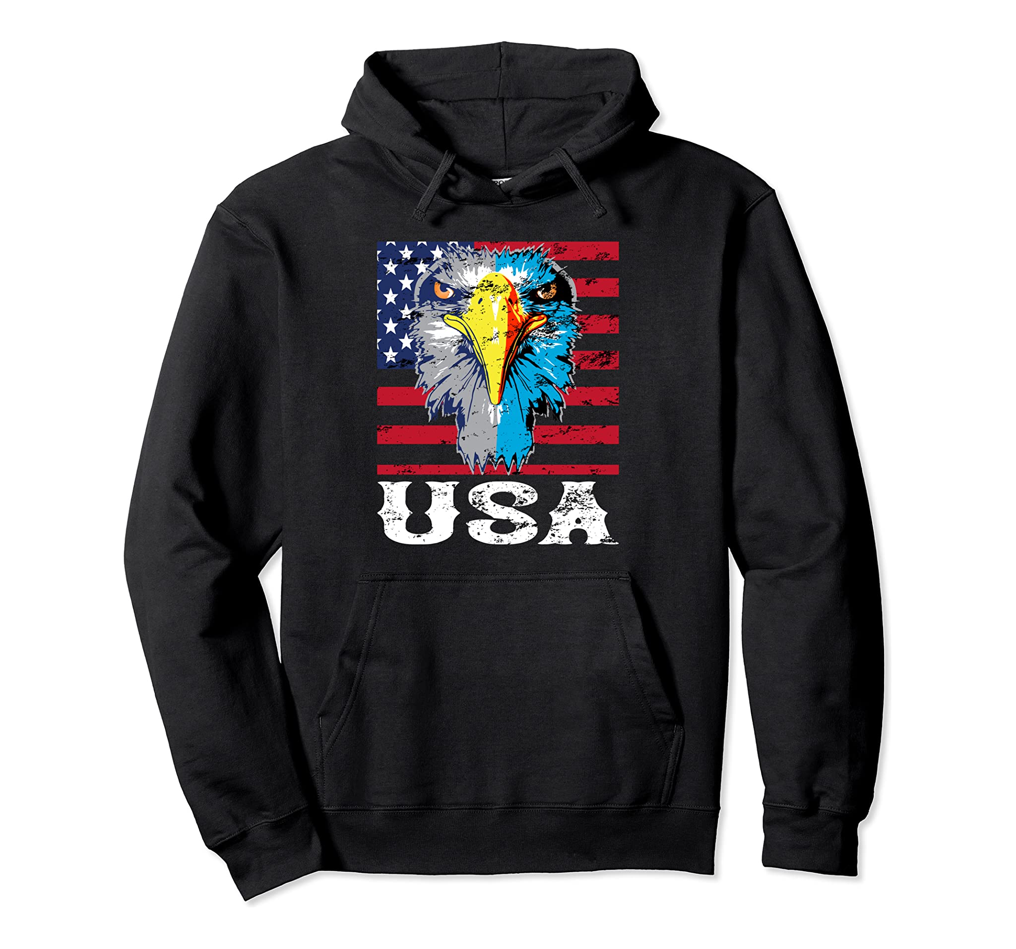 Eagle American 4th of July Patriotic Independence Day USA Pullover Hoodie