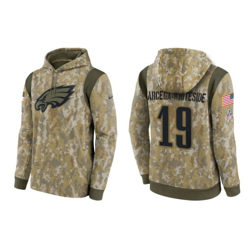 Jj Arcega-Whiteside Philadelphia Eagles Camo 2021 Salute To Service Veterans Day Therma Pullover Hoodie