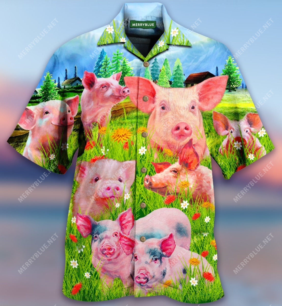 Pigs On The Field Unisex Hawaii Shirt Ha72375