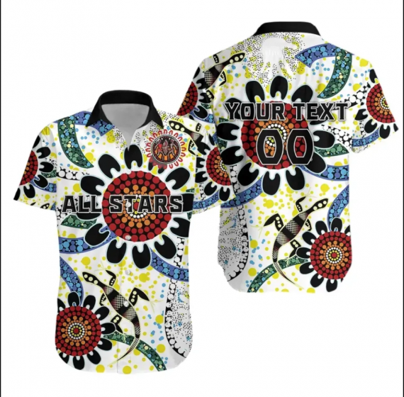 Australia Indigenous Rugby Hawaiian Shirt All Stars Chm