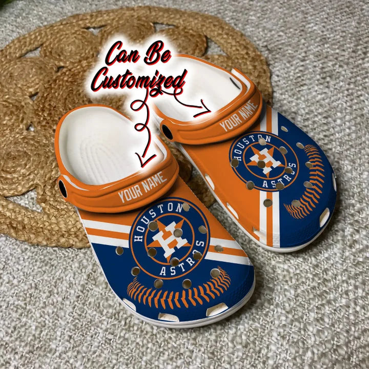 Baseball Crocss – H.Astros Personalized Baseball Logo Team Clog Shoes