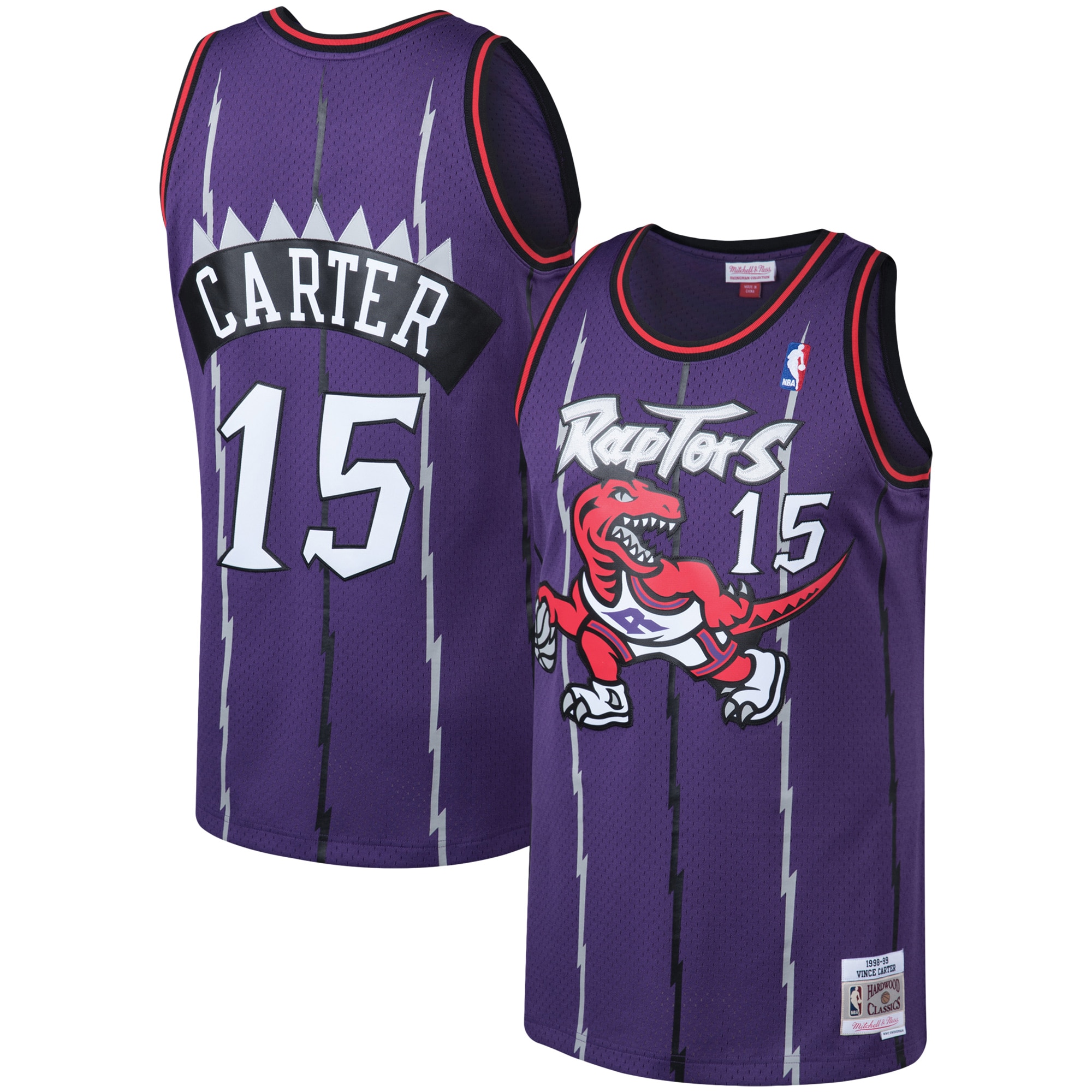 Vince Carter Toronto Raptors Mitchell & Ness Big & Tall Hardwood Classics Jersey – Purple