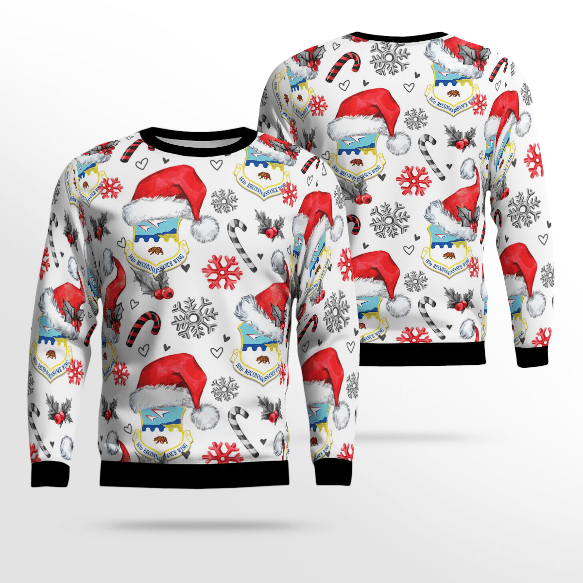 Us Air Force California Air National Guard 163D Attack Wing Ugly Christmas Sweater, All Over Print Sweatshirt