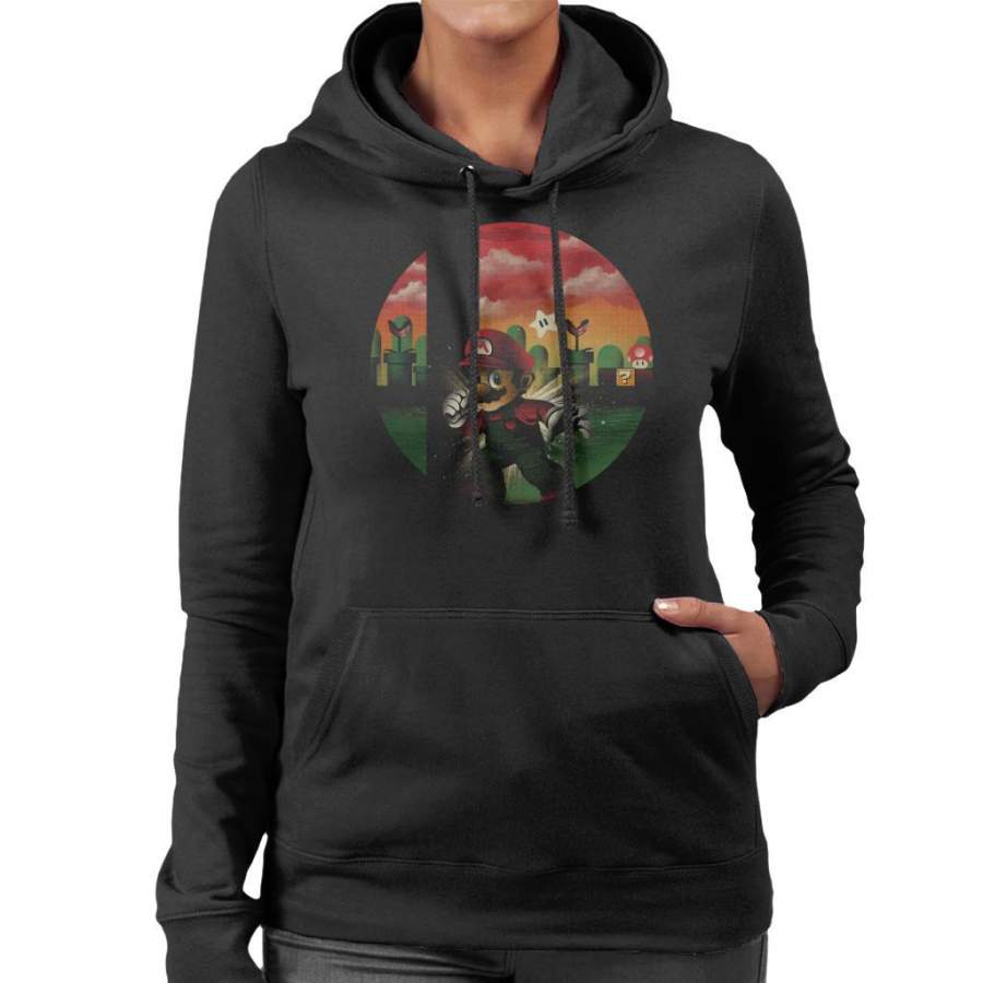 Smash Bros Super Mario Women’s Hooded Sweatshirt