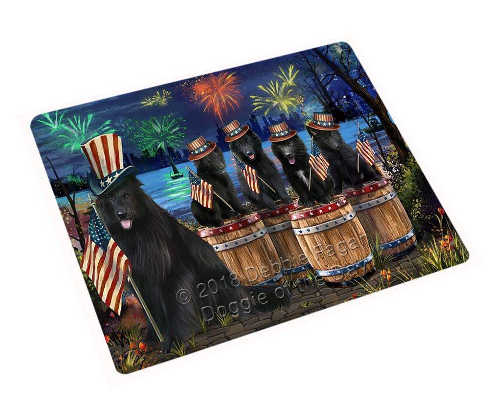 4Th Of July Independence Day Fireworks Belgian Shepherds At The Lake Blanket Blnkt75189