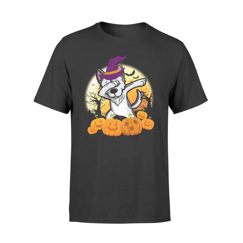 Husky Dog Dabbing With Witch Hat Halloween Costume Unisex T-Shirt Hoodie Sweatshirt Plus Size S-5Xl