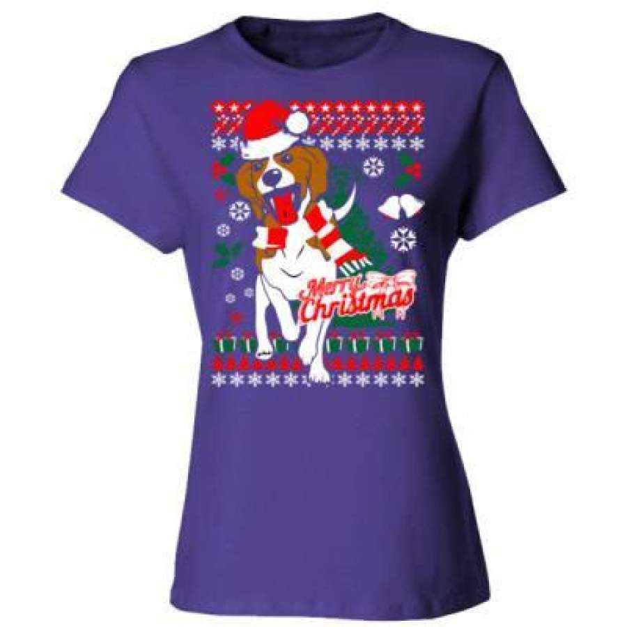 AGR Beagle Dog Ugly Christmas Sweater Holiday Xmas – Ladies’ Cotton T-Shirt