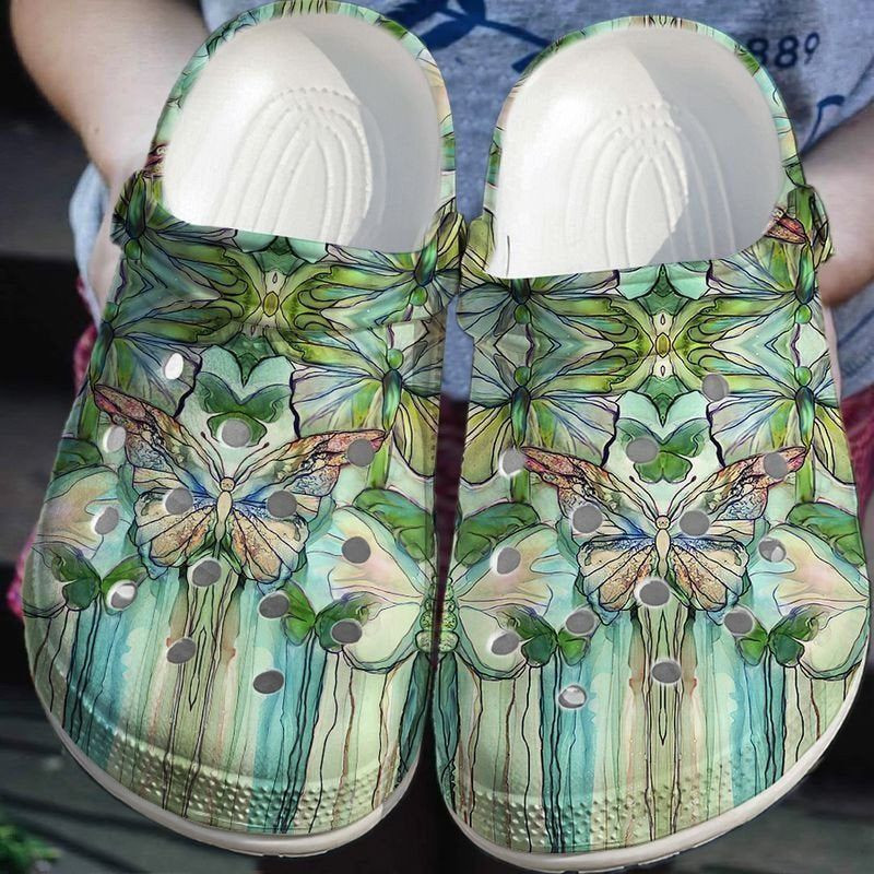 Butterfly Tropical Rubber clog Shoes Comfy Footwear