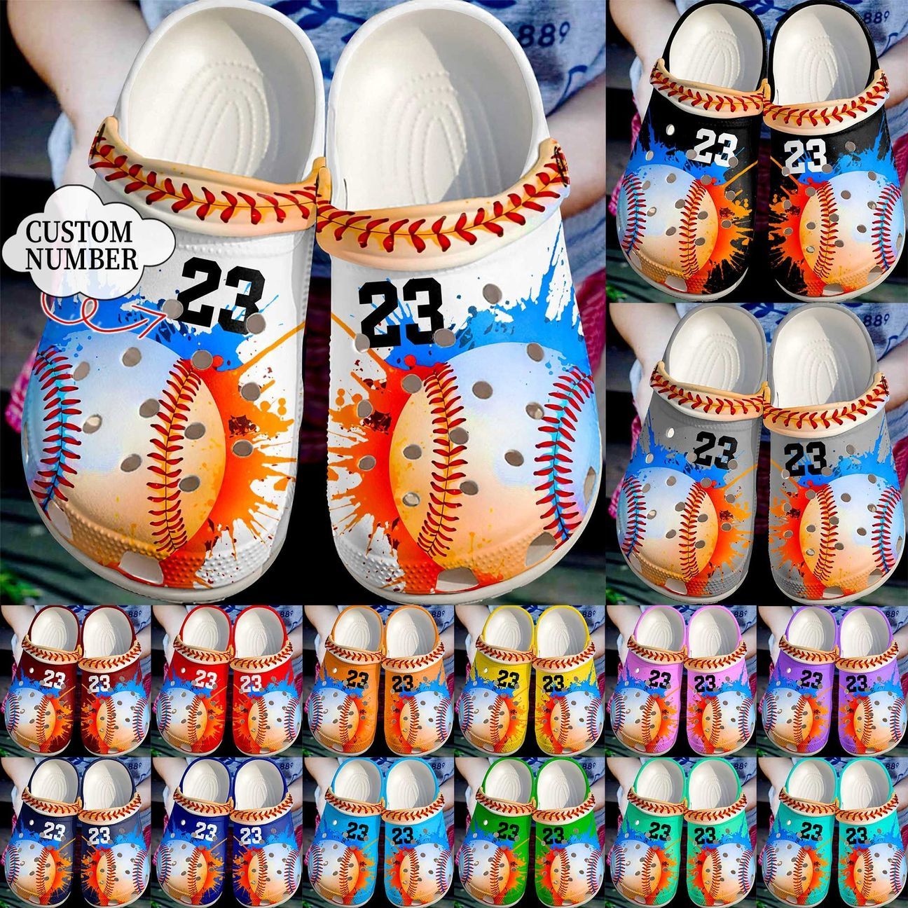 Baseball Personalized Clog, Custom Name, Text I Love Baseball, Fashion Style For Women, Men, Kid, Print 3D