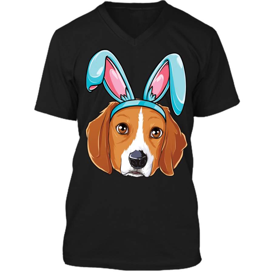 Easter Bunny Beagle T shirt Dog Boys Girl Kids Men Women Tee Mens Printed V-Neck T