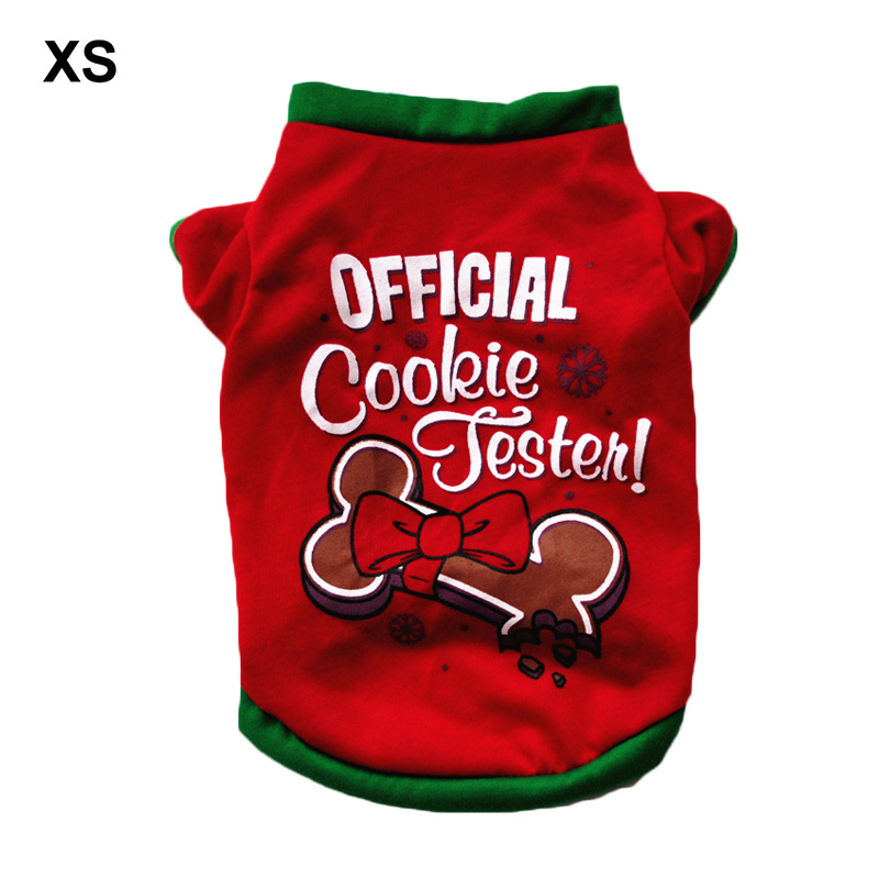 Christmas Dog Clothes Pet New Year Vest Shirt Puppy Soft Costume Dogs Outfit Jacket Teddy Dog Chihuahua Yorkshire Warm Clothing alx