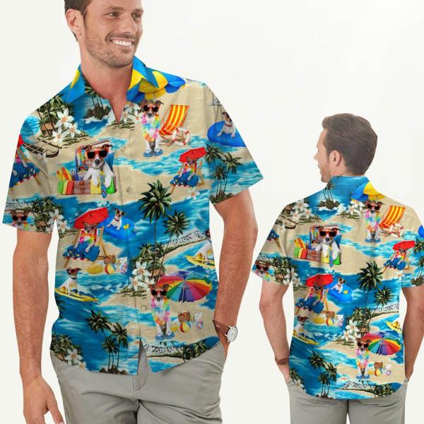 Hawaiian Shirt Funny Jack Russell Terrier Matching Men Hawaiian For Dog Lovers Ha32571