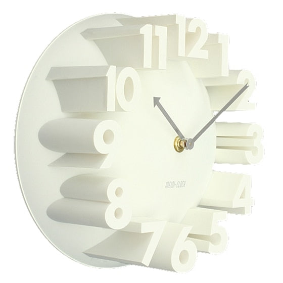 3D Numbers Large Modern Round Wall Clock Home Decor