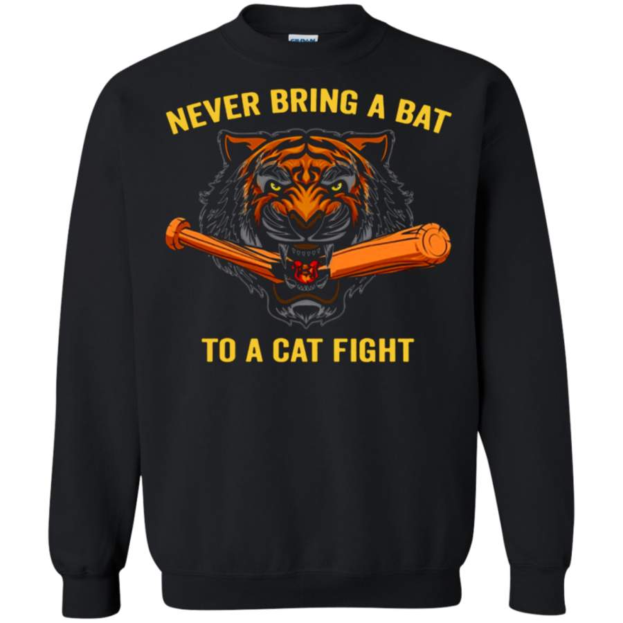 AGR Dead Zombies Never Bring A Bat To A Cat Fight Tiger Shirt sweatshirt