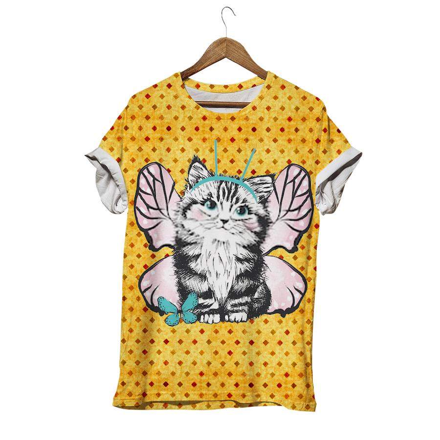 Cat Kitten With Butterfly Wing T-shirt