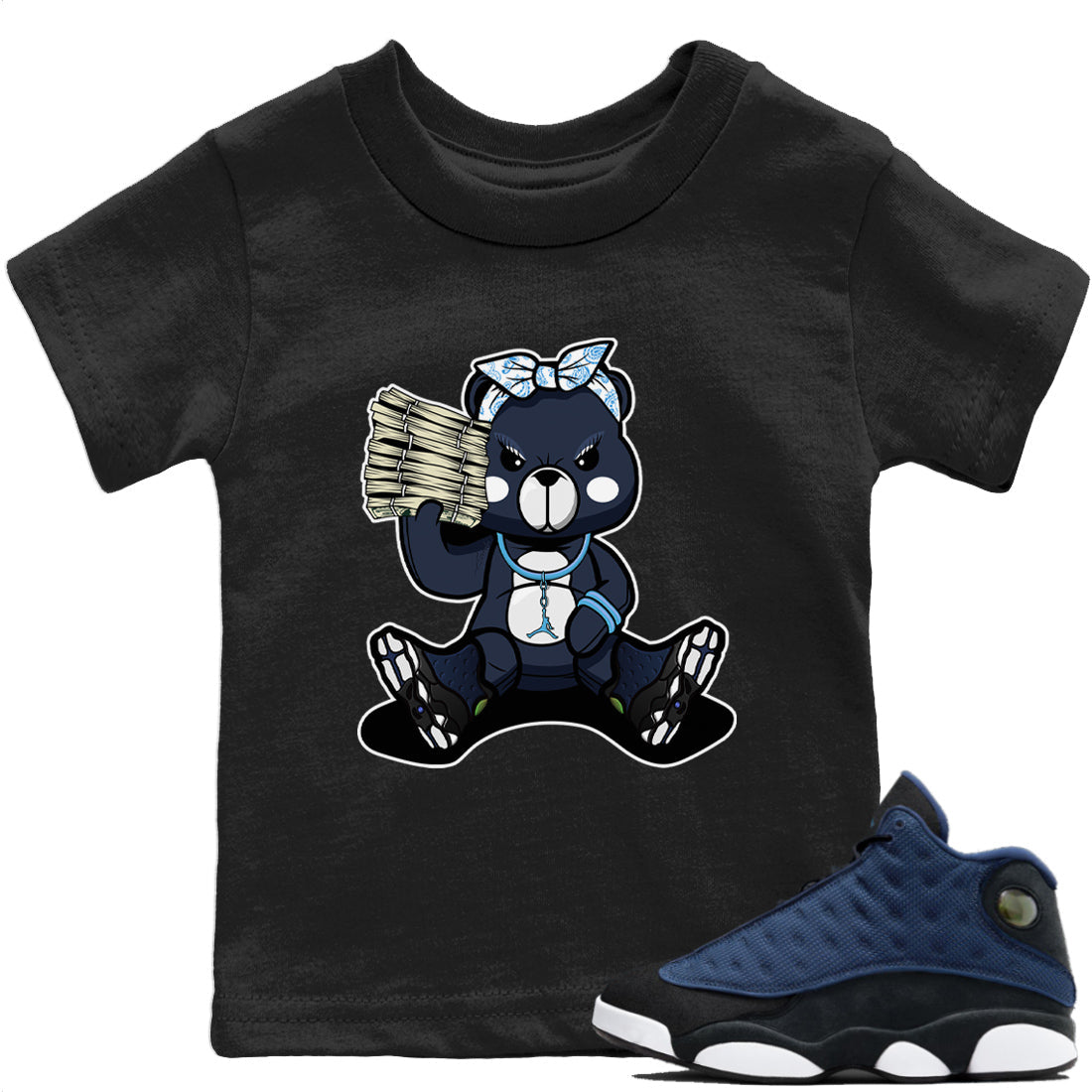 Bad Baby Bear T-Shirt – Air Jordan 13 Brave Blue Baby & Youth