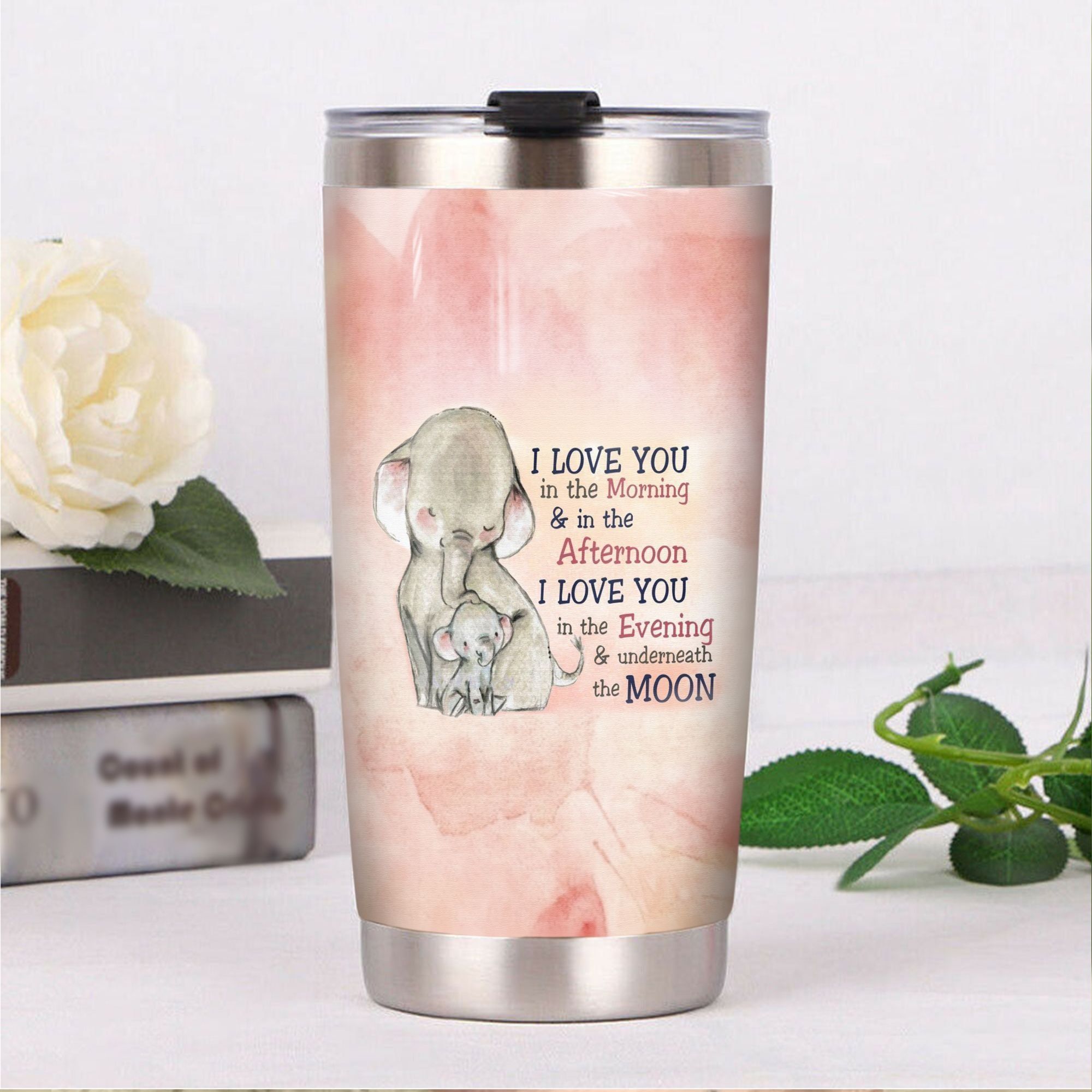 Granddaughter Elephant I Love You Personalized Name Stainless Steel Stainless Steel Tumbler Customize Name, Text, Number Dtjxd