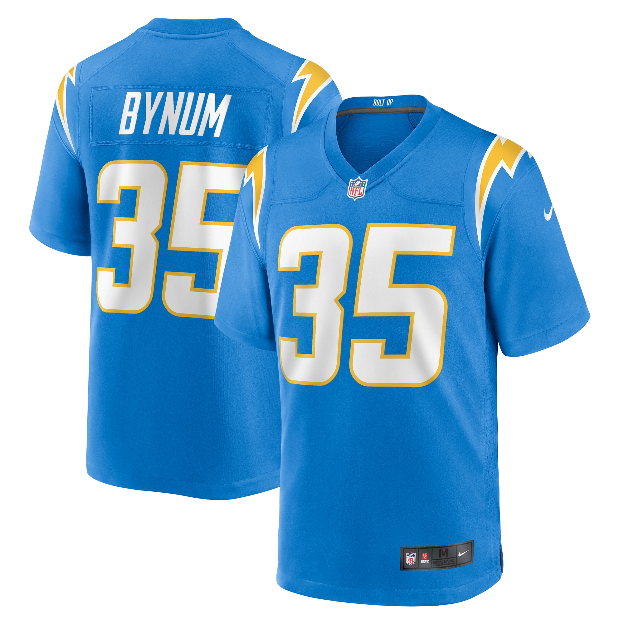 Men’s Los Angeles Chargers Terrell Bynum  Powder Blue Team Game Jersey