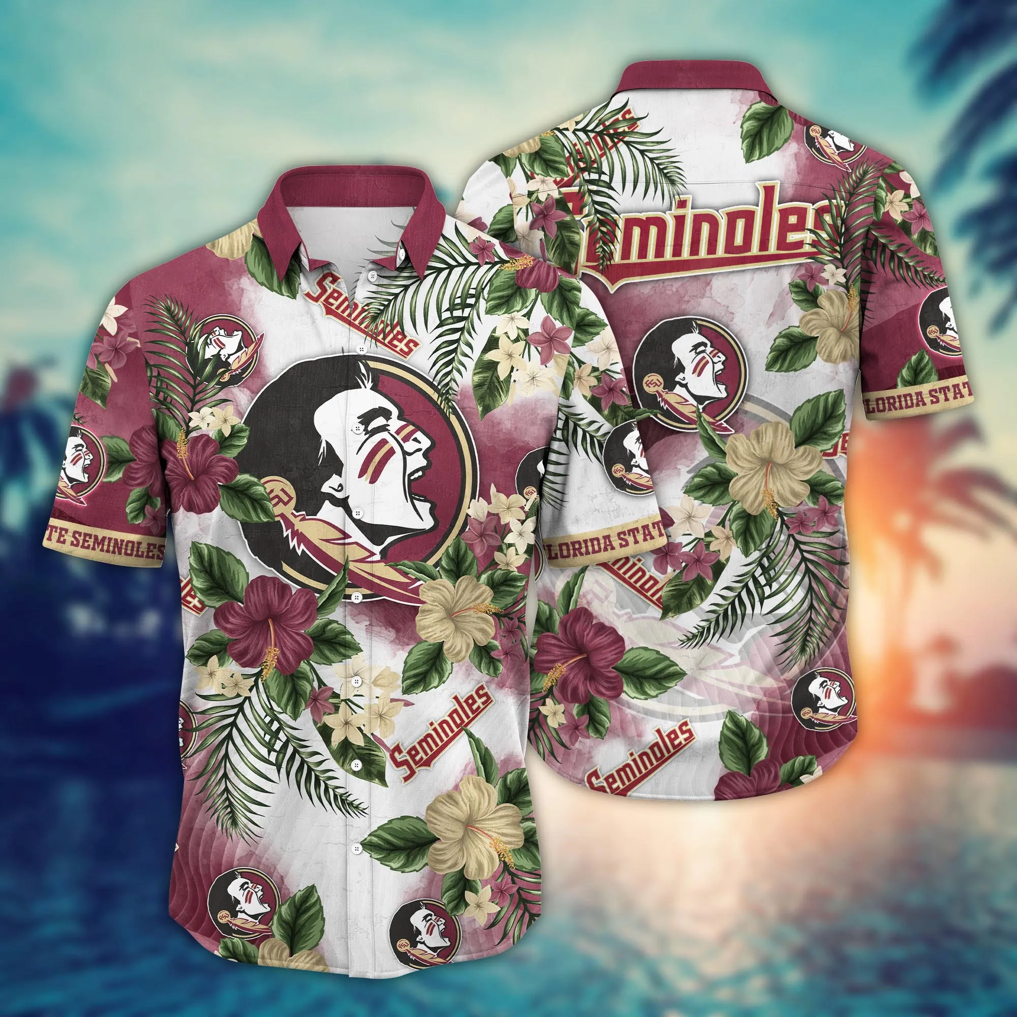 Florida State Seminoles NCCA Hawaiian Shirt Sun Showerstime Aloha Shirt