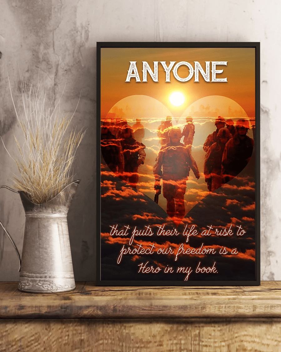 Veteran Poster Canvas – Protecting Our Country Vintage Home Decor Wall Art Evg80985