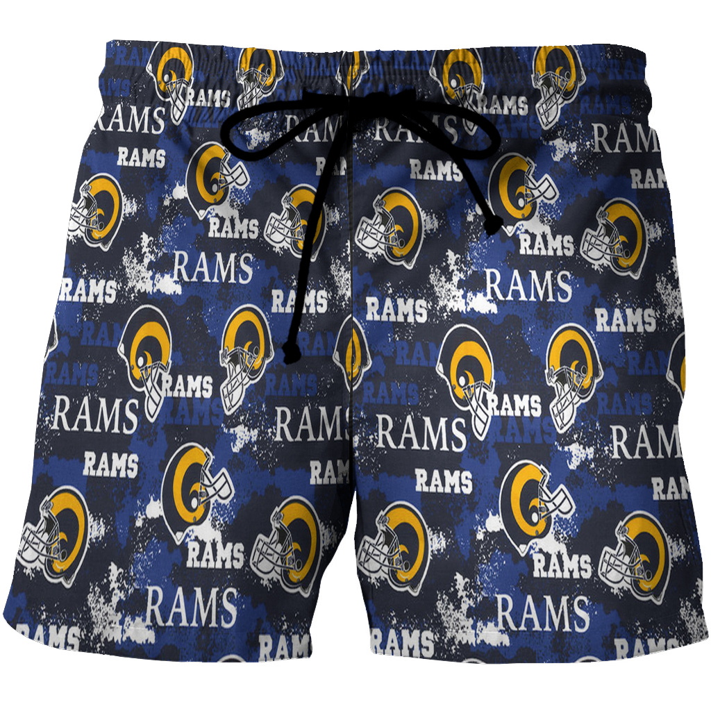 Los Angeles Rams5 3D All Over Print Summer Beach Hawaiian Short